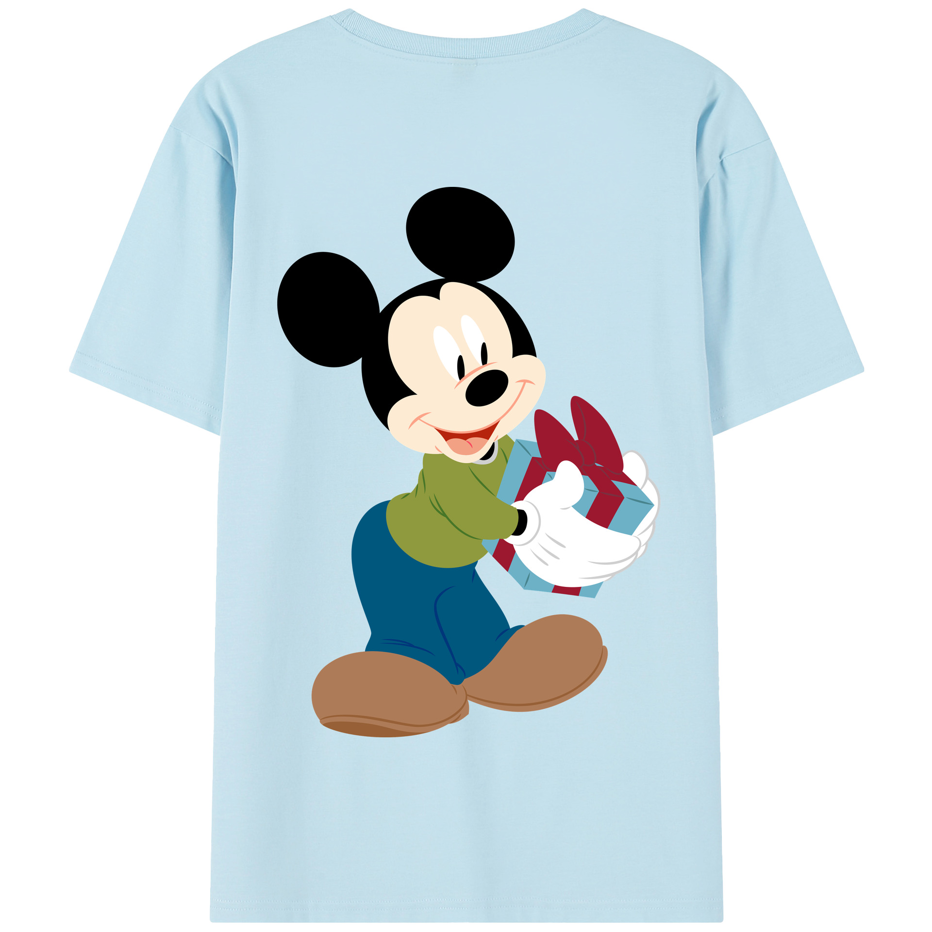 （画像用） ミッキーマウス Mickey Mouse 綿100％半袖Tシャツ（背面プリント）
